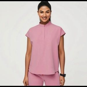 Figs Scrubs Chalk Pink Rafaela Top